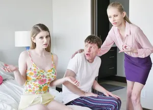 Mẹ kế bắt bé ngoan riêng của gã chồng chịch với cậu con trai
